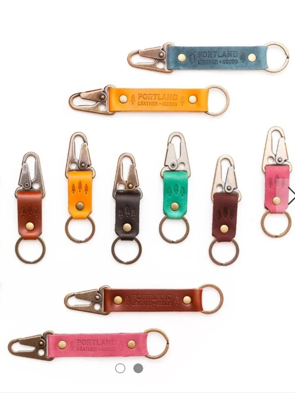 Unicorn Portland Leather Goods Keychain In Chili Red